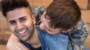 Darren and Joel in Lush's Valentine's Day campaign