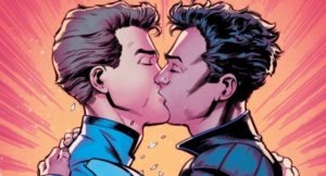 Iceman and Romeo kiss