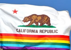 California LGBT+ flag