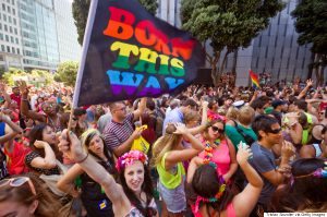 People dancing at San Fransicso pride
