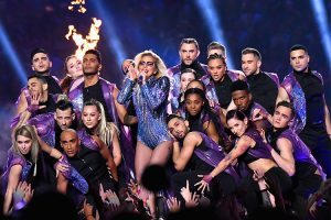 express Lady Gaga sings at Super Bowl LI