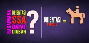 Still from JAKIM's video comparing sexuality to racehorses