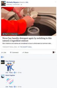 Michelle Meyers' post on laundry detergent