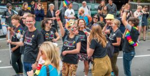 Go Tribal party Wellington Pride Parade