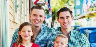 Dr Jake Kleinmahon with husband and two children