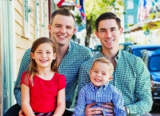 Dr Jake Kleinmahon with husband and two children