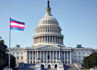 capital building Trans Flag